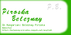 piroska beleznay business card